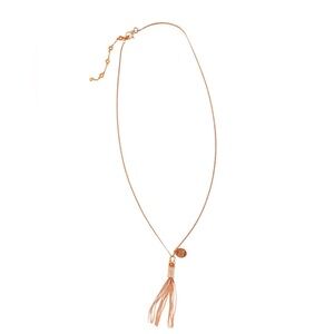 Henri Bendel Rose Gold Tassel Necklace